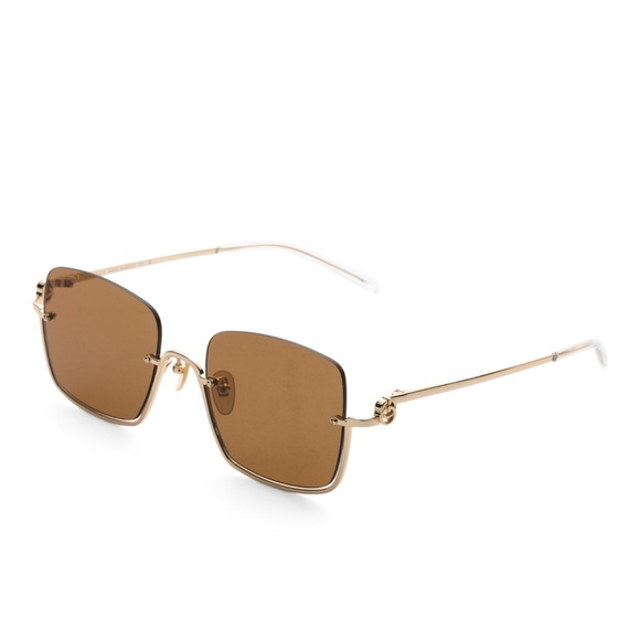 Gucci Gold and Brown Sunglasses - Picture 3 of 7